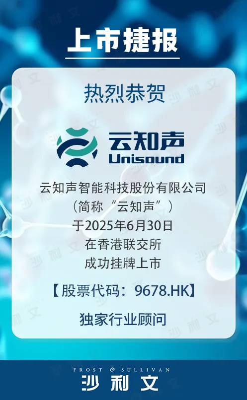 上市捷报丨沙利文助力云知声智能科技股份有限公司成功赴港上市(9678.HK)